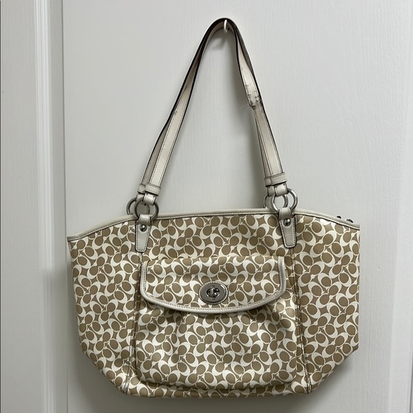 Coach Signature Leah Large Monogram Tote Bag - Picture 1 of 11